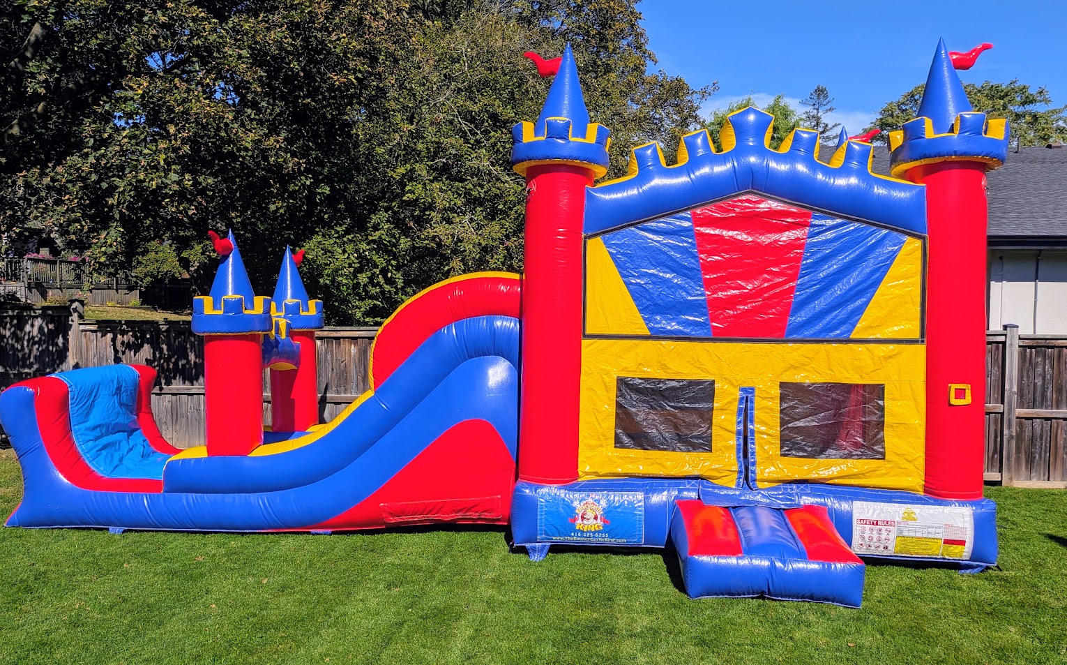 Superslide Bouncy Castle inflatable rental full exterior — The Bouncy Castle King, serving the GTA